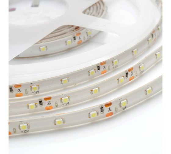Комплект светодиодной ленты APEYRON 12В, 4,8Вт/м, smd3528, 60 д/м, холодный белый 10-131
