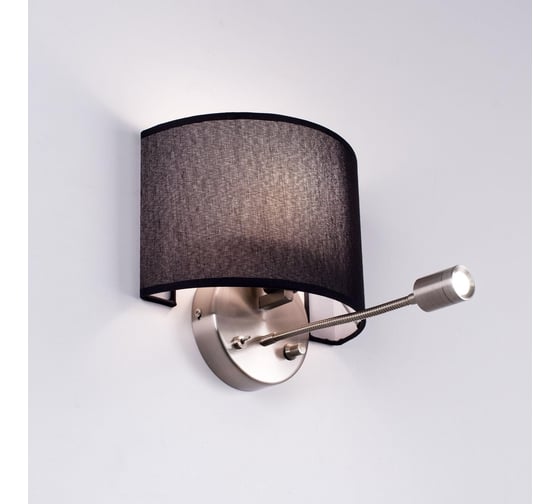 Настенный светильник Citilux Декарт круг, хром, матовый+черный CL704305