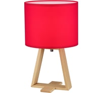 Светильник настольный декоративный Фарлайт "wood" красный е14 FAR002339