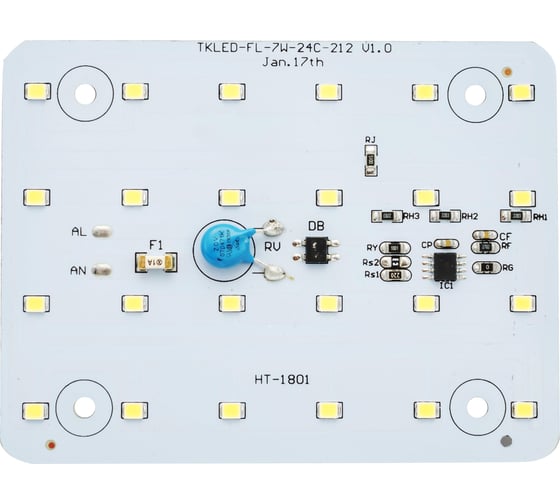 Светодиодная плата APEYRON 220 В, 7Вт, SMD2835, 600Лм, 100х76мм, прямоугольная 02-11