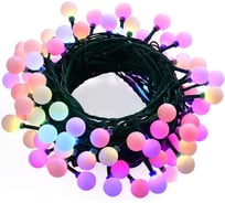 Электрическая светодиодная гирлянда APEYRON 10м, 8 режимов, 50 ламп, диам.25мм 15-35