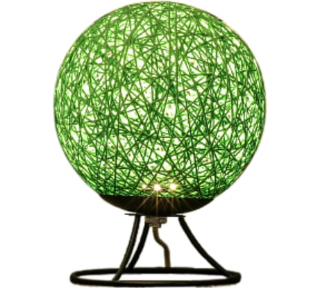 Светодиодный ночник Apeyron из ротанга, 220В, 2Вт, 6 диодов, 3200K, 200Лм зеленый 12-81