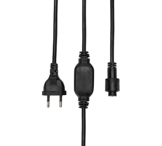 Шнур питания для уличных гирлянд ПВХ с эффектом мерцания/постоянного свечения Neon-Night 230В/4А, цвет провода: черный IP65 303-500 1