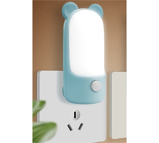 LED-ночник Camelion NL-256 "уши" с выключателем, 220V 15374