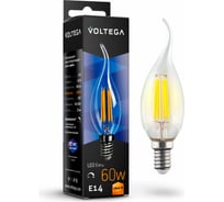 Лампа светодиодная Свеча на ветру диммируемая VOLTEGA, Е14 2800К 6W 7080