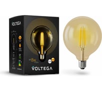 Светодиодная лампа VOLTEGA Шар диммируемый GOLD G125 Е27 2800К 8W 6838