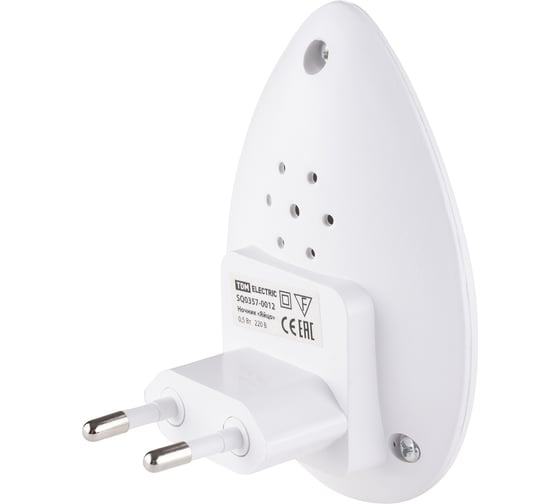 Ночник TDM ELECTRIC Яйцо с выключателем, белый, 0,5 Вт, 220 В SQ0357-0012