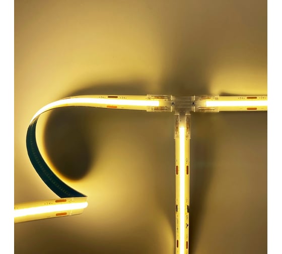 Комплект коннекторов Apeyron (Т-образный +3 клипсы) для светод. ленты 12/24В, COB, CCT, IP20 09-98