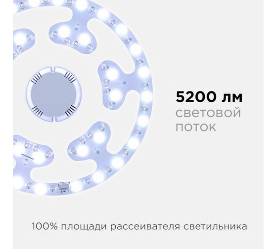 Модуль светодиодный с драйвером Apeyron 62Вт, 5200лм, RGB+ССТ, IP20, O310x25мм, ПДУ / 02-71
