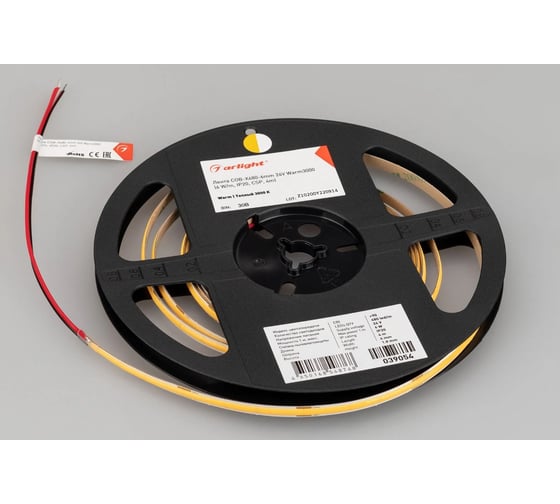 Светодиодная лента Arlight COB-X480-6mm 24V Warm3000 5м 042036