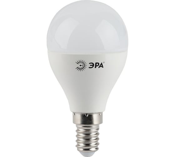 Лампочка светодиодная ЭРА STD LED P455W827E14 E14 / E14 5Вт шар теплый белый свет Б0017217 1