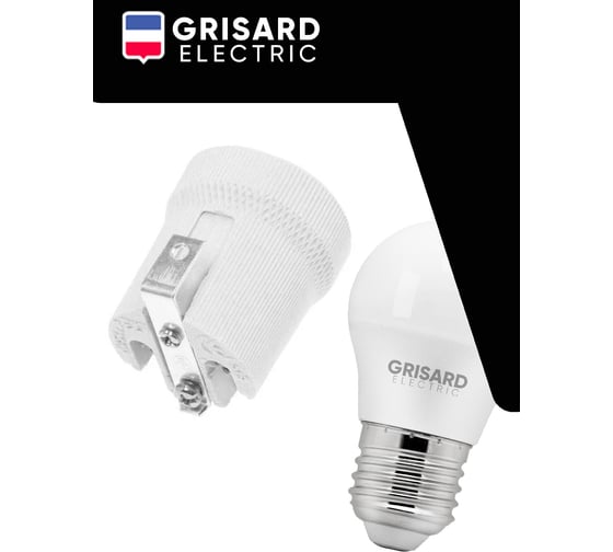 Патрон с держателем Grisard Electric Е27 керамический, GRE-002-5001