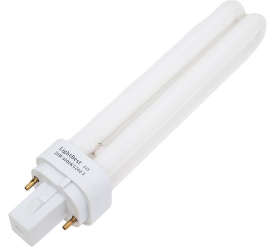 Лампа люминесцентная LightBest lbl d 71011 26w 3000k g24d-3 701071011