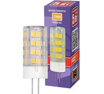 Светодиодная лампа Jazzway PLED-G4 5Вт капсульная 2700К теплый белый G4 400лм 175-240В пластик d15х47мм 5000940