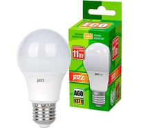 Светодиодная лампа Jazzway PLED-ECO 11Вт A60 грушевидная 3000К теплый белый E27 840лм 230В/50Гц 1033208