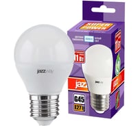 Светодиодная лампа Jazzway PLED-SP 11Вт шар G45 4000К нейтральный белый E27 950лм 230В/50Гц 5019362