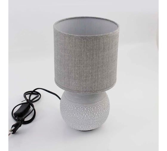 Настольная лампа ESTARES ALFA 1xE14 R-125x150x265-GRAY/GRAY-220-IP20 УУО00004422