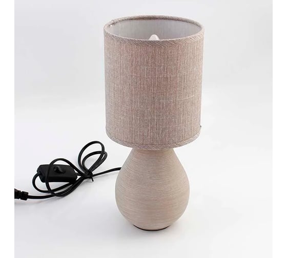 Настольная лампа ESTARES BETA 1xE14 R-100x120x275-BEIGE/BEIGE-220-IP20 УУО00004424