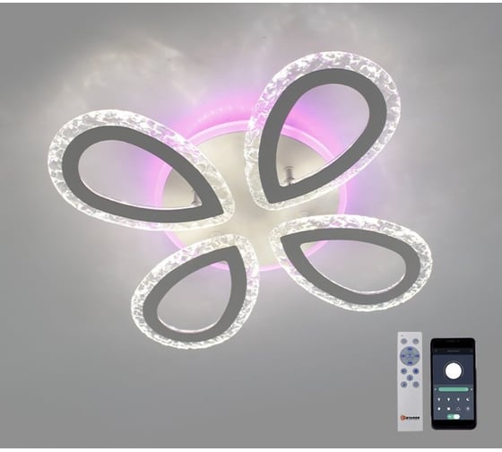 Управляемая люстра ESTARES AGATA ICE RGB 54W+15W УУО00003640 1