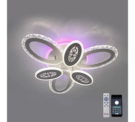 Управляемая люстра ESTARES AGATA ICE RGB 60W+15W УУО00003641 1