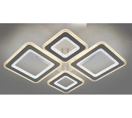 Управляемая светодиодная люстра ESTARES OVAL DOUBLE RGB 120W 5S-APP-700x500x72-WHITE/WHITE/BULB-220-IP20 УУО00004292