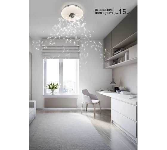 Управляемая светодиодная музыкальная люстра ESTARES MUSIC RGB 40W R-APP УУО00004202