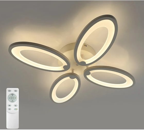 Управляемая светодиодная люстра ESTARES ROOM 60W 4OV-APP-560x65-WHITE/WHITE-220-IP20 УУО00003888