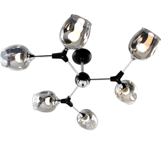 Люстра ESTARES SORENTO 6хЕ27 R-780x740xh340-black/chrome/lightgray УУО00004179 1