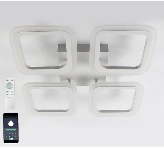 Управляемая светодиодная люстра ESTARES ROOM 60W 4S-APP-520x73-WHITE/WHITE-220-IP20 УУО00003887
