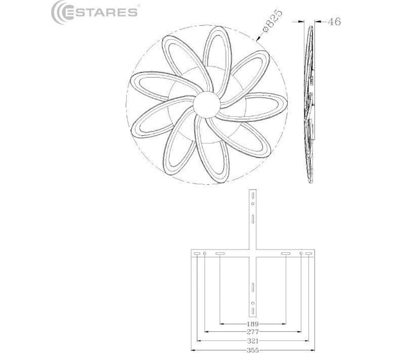 Управляемая светодиодная люстра ESTARES LORENA 150W 9R УУ000004330