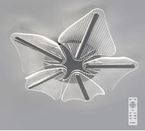 Управляемая светодиодная люстра ESTARES LORELEA 60W R-RC-600x107-CHROME/CLEAR-220-IP20 УУО00004103