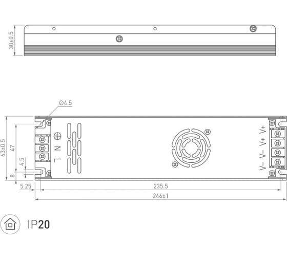 Блок питания Arlight HTS-400L-12 1шт 020828(1)