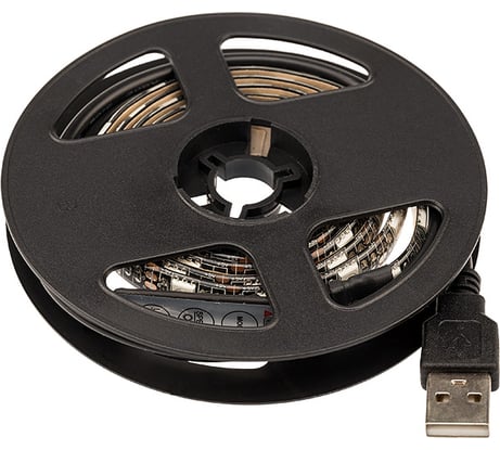 Лента с USB коннектором LAMPER LED 5В, 10 мм, IP65, SMD 5050, 60 LED/m, цвет свечения RGB 141-387