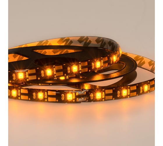 Лента с USB коннектором LAMPER LED 5В, 8 мм, IP65, SMD 2835, 60 LED/m, цвет свечения желтый 141-382