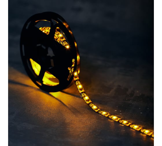 Лента с USB коннектором LAMPER LED 5В, 8 мм, IP65, SMD 2835, 60 LED/m, цвет свечения желтый 141-382