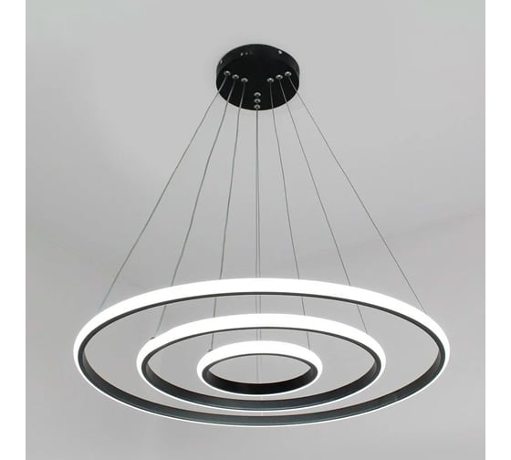 Управляемая светодиодная люстра ESTARES LATTE 75W 3R-ON/OFF черный УУО00004604