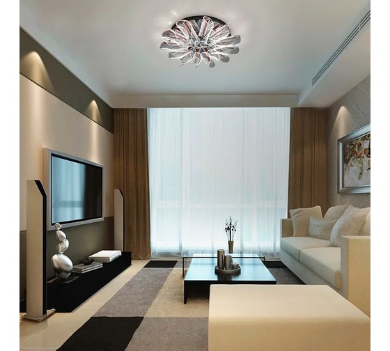 Управляемая светодиодная люстра ESTARES LUMIERA 90W золото УУ000003795