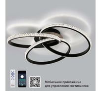 Управляемая светодиодная люстра ESTARES VITA 80W 3R черная УУО00004517