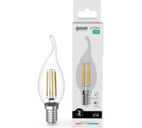 Лампа Gauss Filament Elementary Свеча на ветру 10W 670lm 4100К Е14 LED 1/10/100 42120