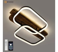 Управляемая светодиодная люстра ESTARES WOODY LOFT 95W 2SQ-APP УУО00004889