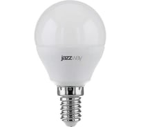 Светодиодная лампа Jazzway PLED-ECO 5Вт G45 шар матовая 3000К тепл. бел. E14 400лм 230В/50Гц 1036896A 16092041