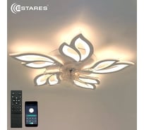 Управляемая светодиодная люстра с вентилятором ESTARES FAN ASTRA 100W+18W 5F-APP УУО00005077