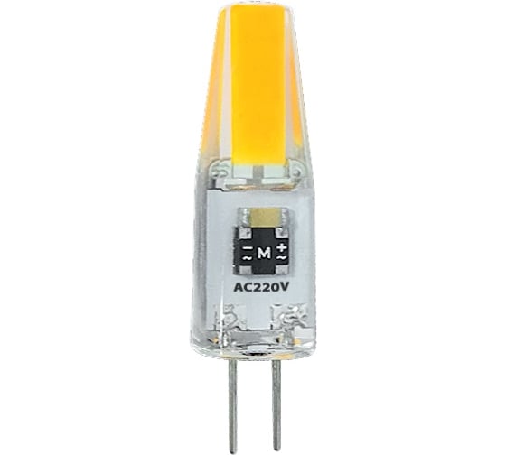 Светодиодная лампа Jazzway PLED-G4 COB 3Вт капсульная 3000К теплый белый G4 240лм 220В силикон d10х38мм 2857446