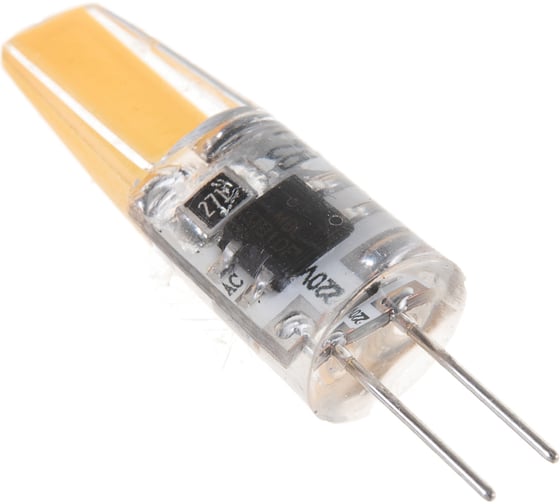 Светодиодная лампа Jazzway PLED-G4 COB 3Вт капсульная 3000К теплый белый G4 240лм 220В силикон d10х38мм 2857446