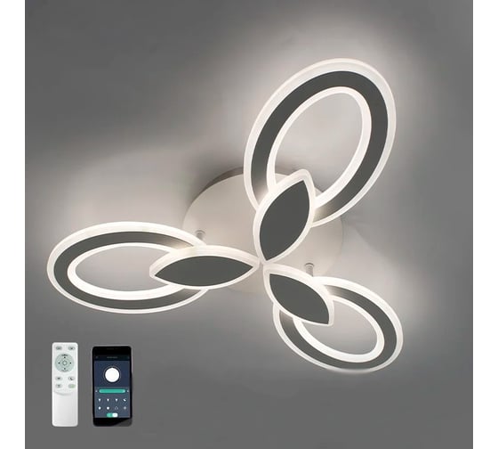 Управляемая светодиодная люстра ESTARES AURA DOUBLE 60W 3F УУО00004158 1