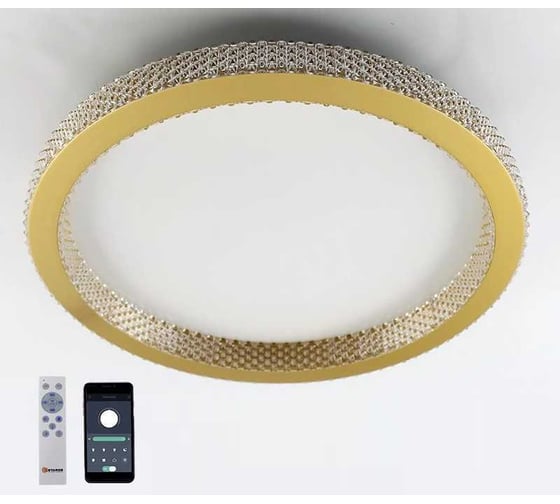 Управляемый светодиодный светильник ESTARES ORIENT ACRYLIC 80W R-APP-510x75-PAINTED GOLD/CLEAR-220-IP40 УУО00003752