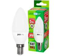 Светодиодная лампа Jazzway PLED-ECO 5Вт C37 свеча матовая 4000К нейтральный белый E14 400лм 230В/50Гц 1036865A