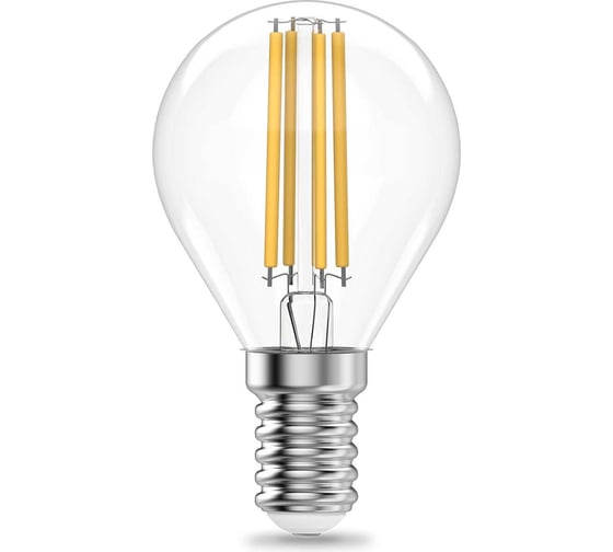 Лампа Gauss Filament Elementary Шар 10W 650lm 2700К Е14 LED 1/10/100 52110
