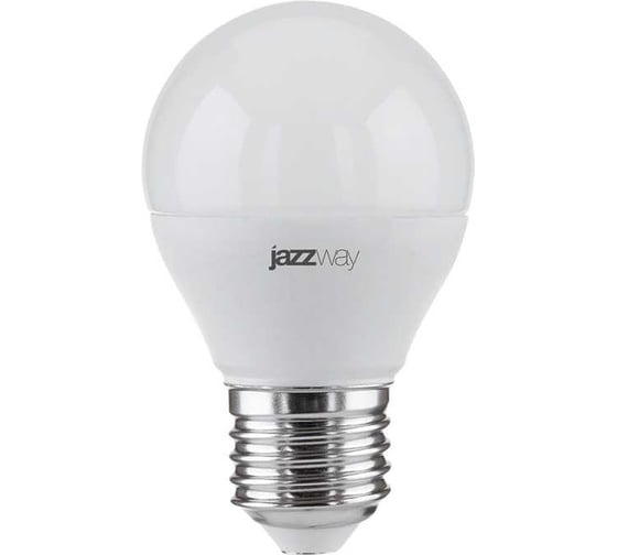 Светодиодная лампа Jazzway PLED-ECO 5Вт G45 шар матовая 4000К нейтральный белый E27 400лм 230В/50Гц 1036988A
