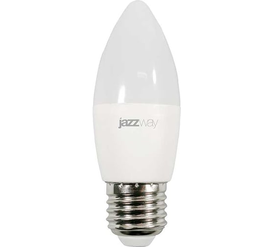 Светодиодная лампа Jazzway PLED-ECO 5Вт C37 свеча 3000К теплый белый E27 400лм 230В/50Гц 2855312A